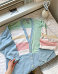 The Pastel Striped Cardigan (M)