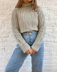 The Sage Cable Knit Turtleneck (XL)