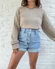 The Light Brown Basic Sweater (XL)