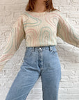 The Rainbow Cropped Knit Sweater (S)