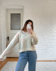 The Rainbow Cropped Knit Sweater (S)