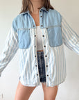 The Striped Denim Button Up (S)