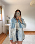 The Striped Denim Button Up (S)
