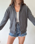 The Charcoal Zip Up Sweater (M)