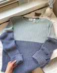 The Two Toned Blue Knit (L)