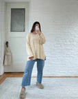 The Pale Yellow Cable Knit (1x)