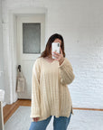 The Pale Yellow Cable Knit (1x)