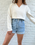 The Cream V Neck Sweater (L)