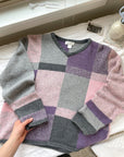 The Pink & Purple Block Sweater (L)