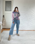 The Pink & Purple Block Sweater (L)