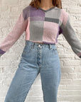 The Pink & Purple Block Sweater (L)