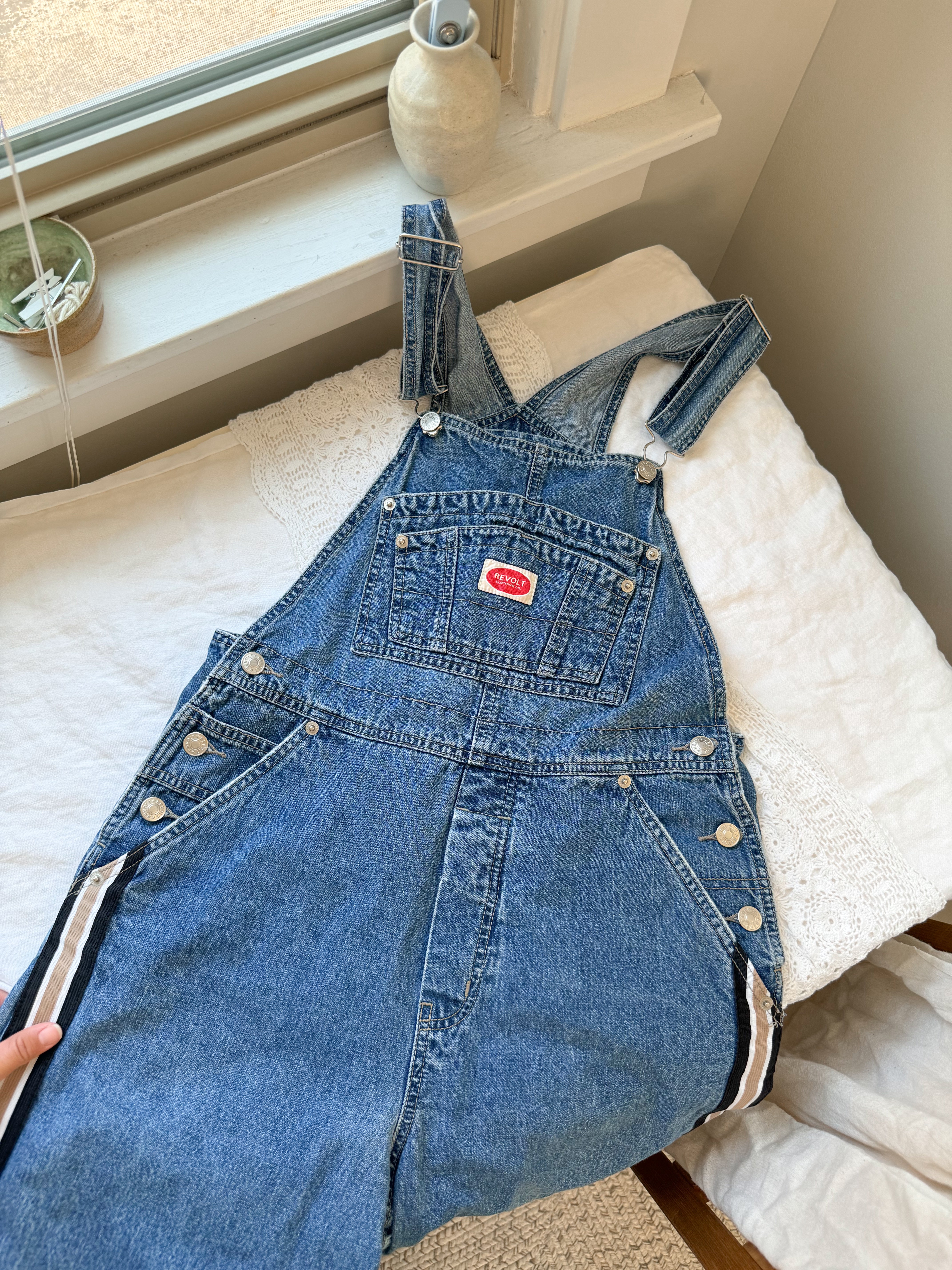 The Striped Leg Overalls (M)