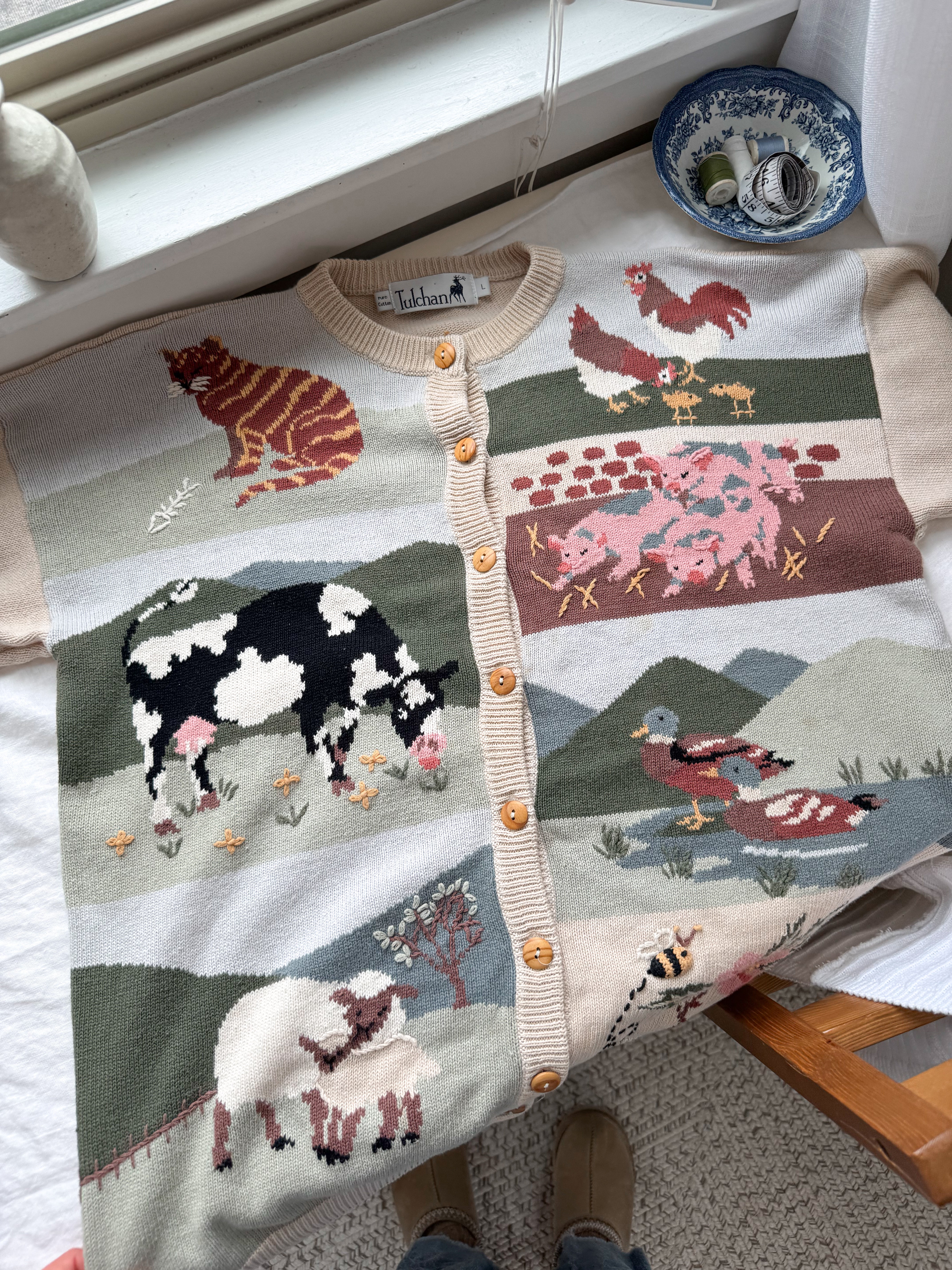 The Farm Animal Cardigan (L)