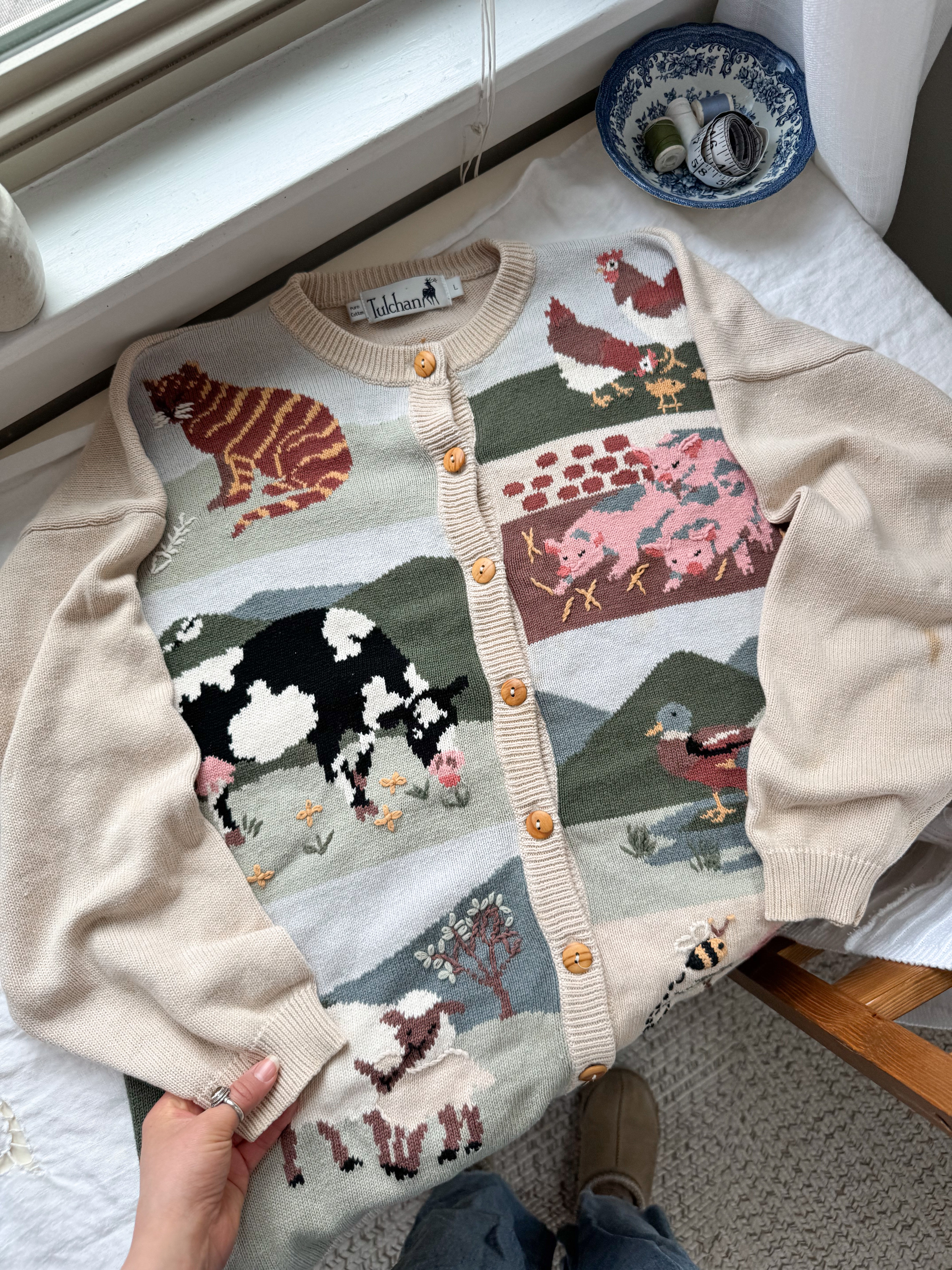 The Farm Animal Cardigan (L)
