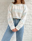 The Pastel Pattern Grandpa Sweater (L)