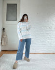 The Pastel Pattern Grandpa Sweater (L)