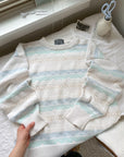 The Pastel Pattern Grandpa Sweater (L)