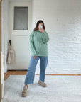 The Seafoam Eyelet Sweater (L)