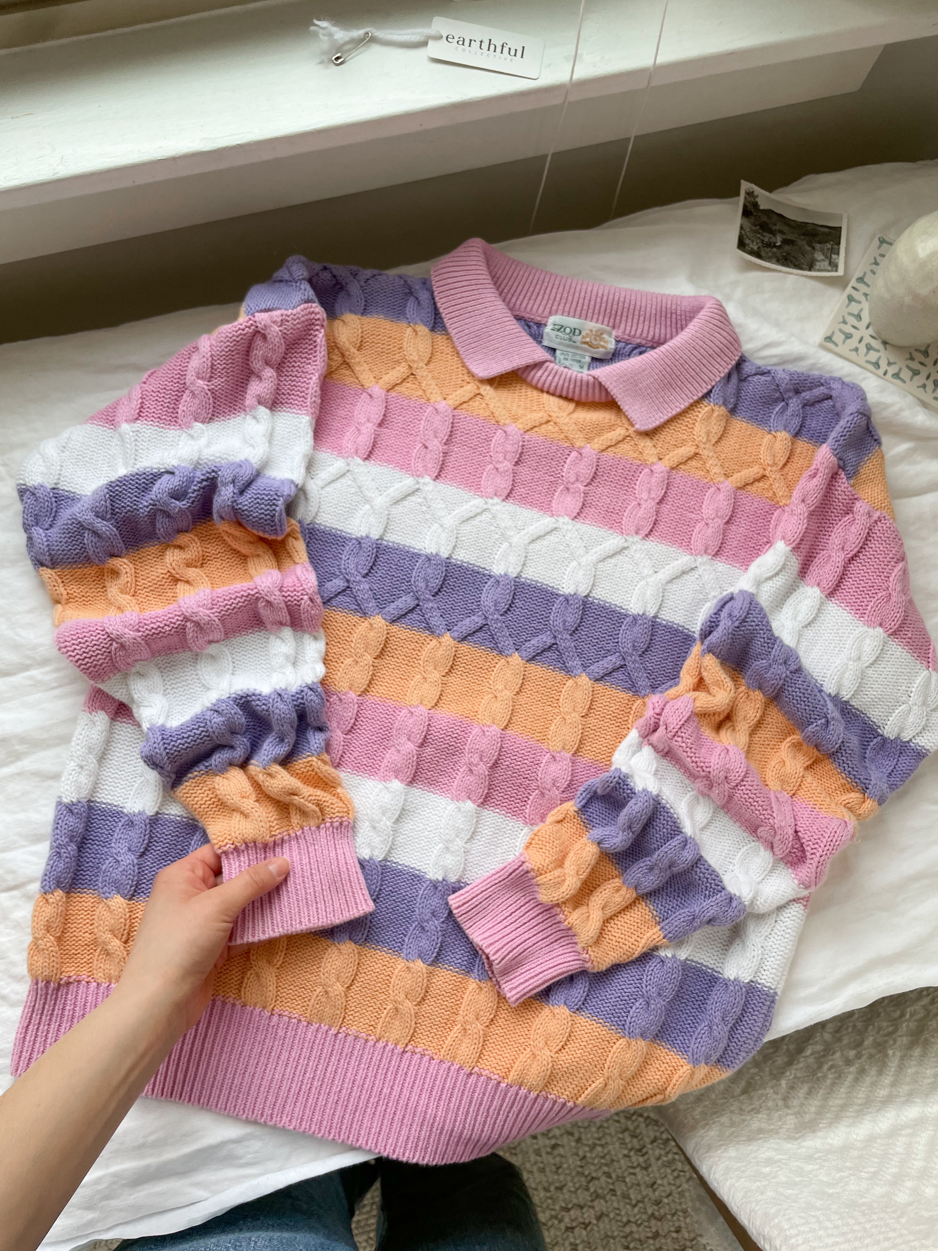 The Sorbet Collared Sweater (M)