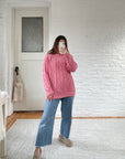 The Pink Cable Knit Sweater (M)