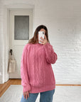 The Pink Cable Knit Sweater (M)