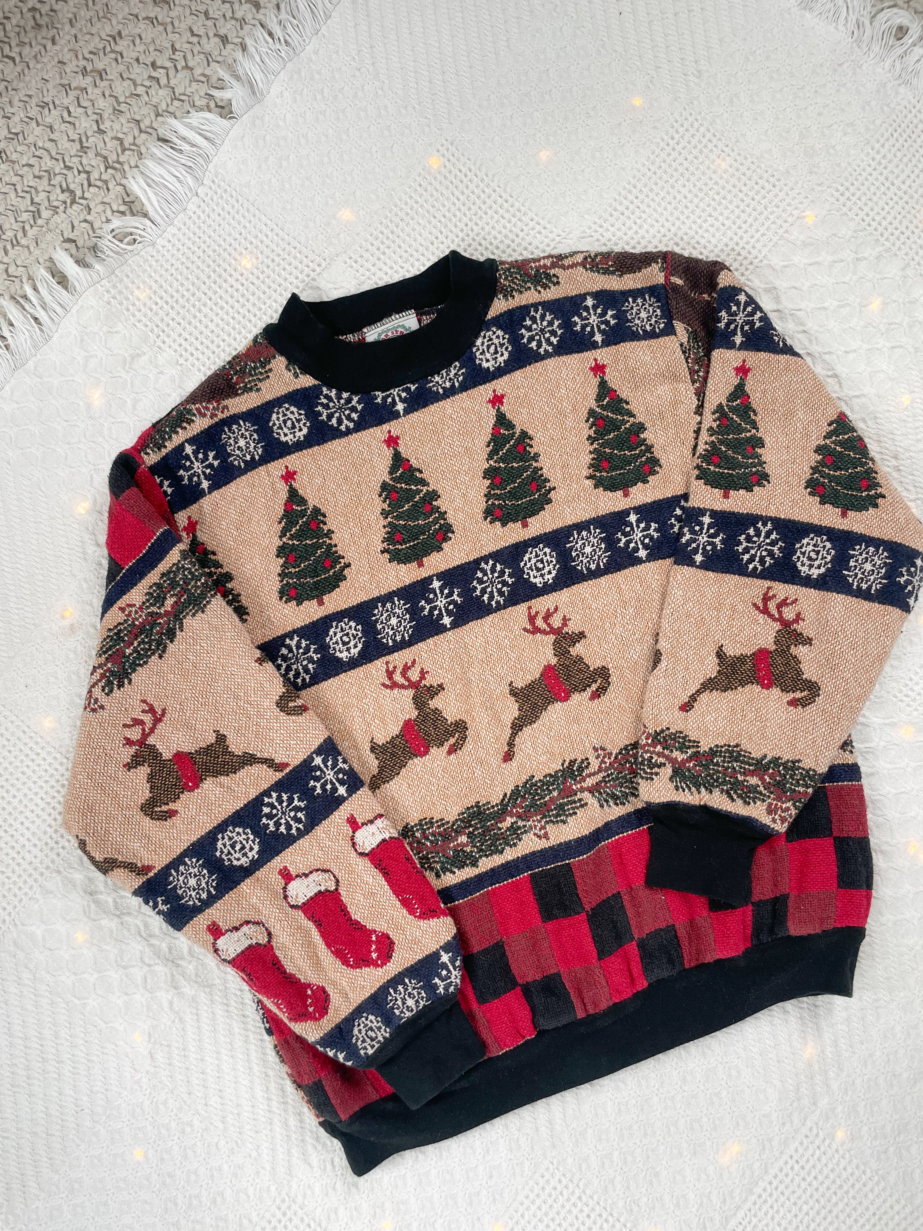 The Reindeer Tapestry Crewneck (L)