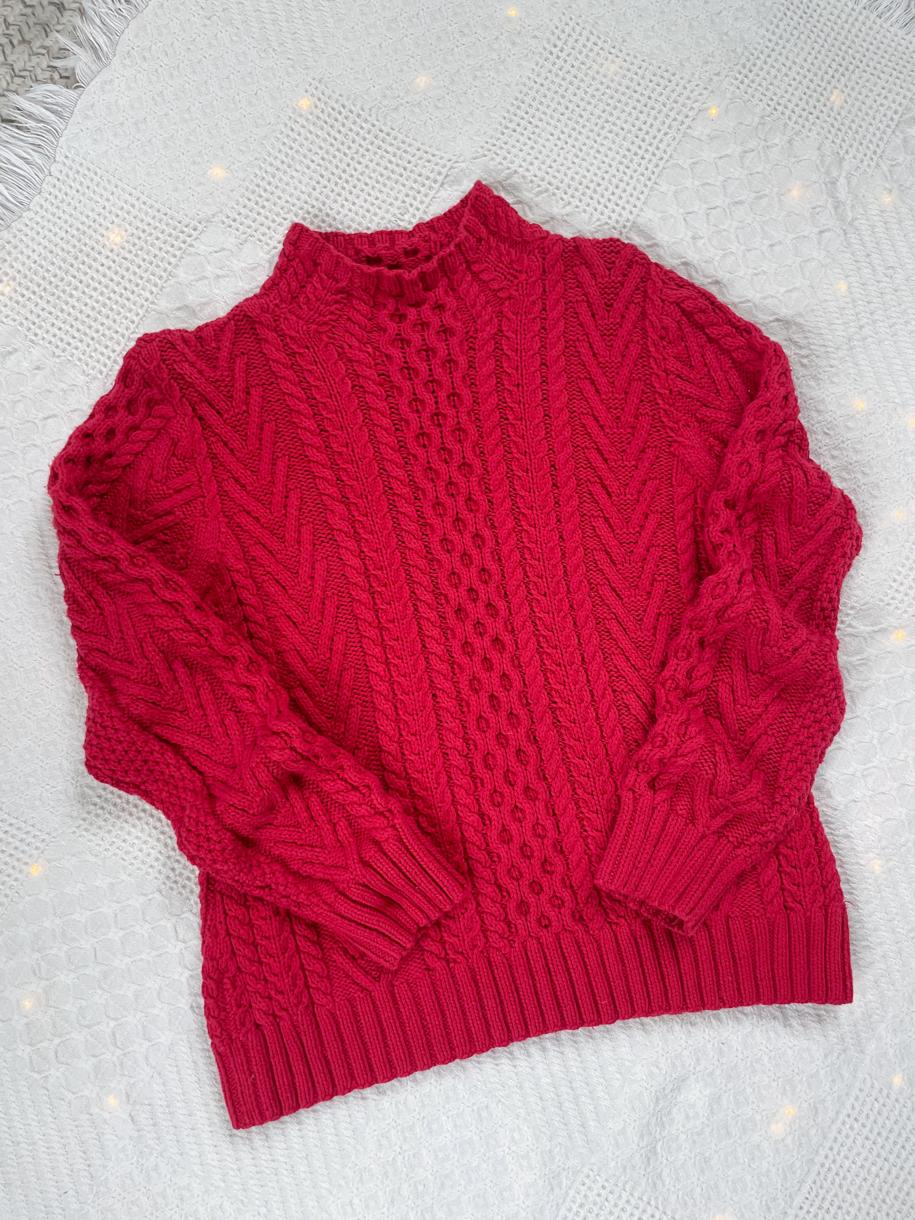 The Red Fisherman Knit (L)