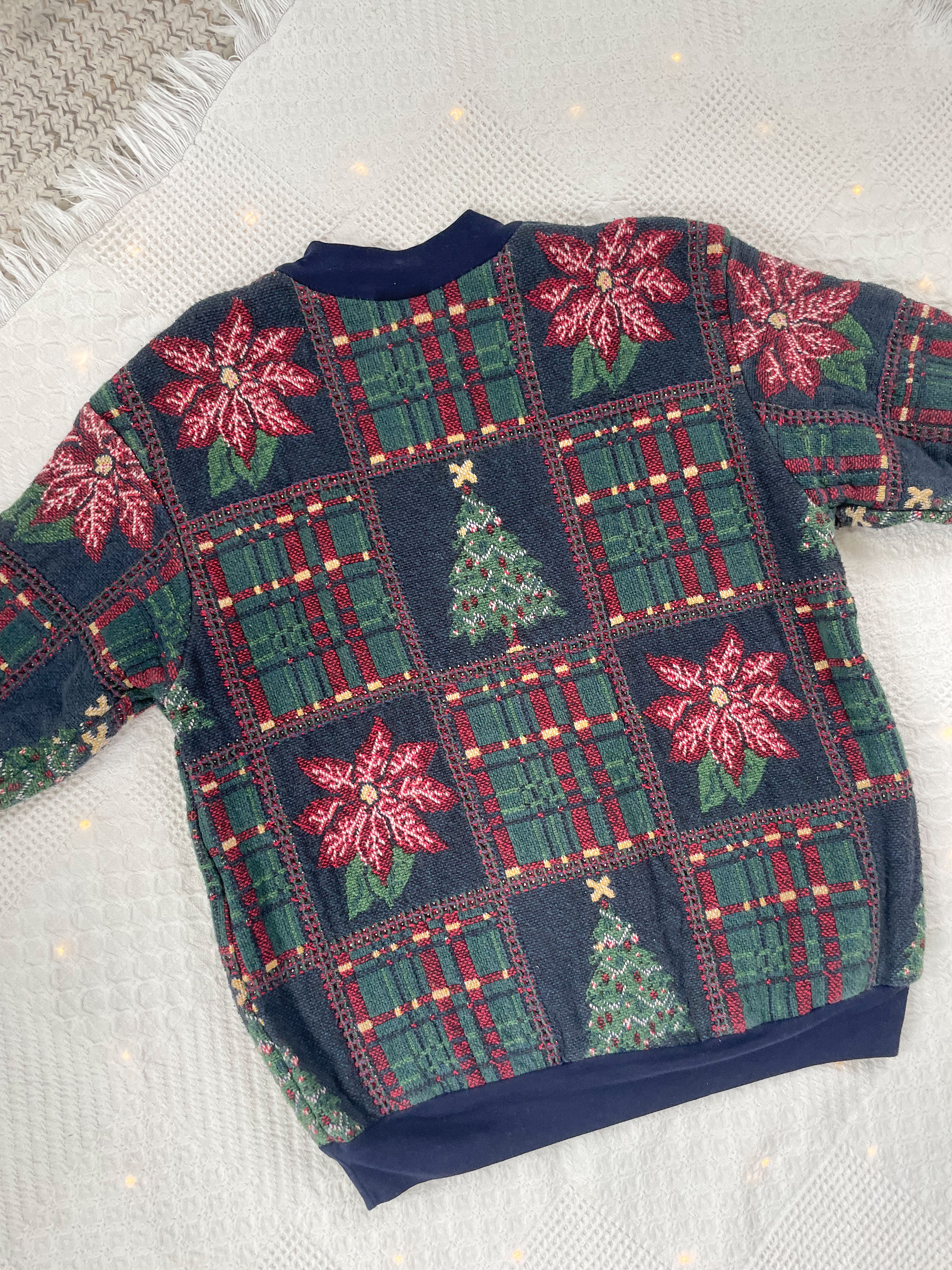 The Festive Patchwork Tapestry Crewneck (L)