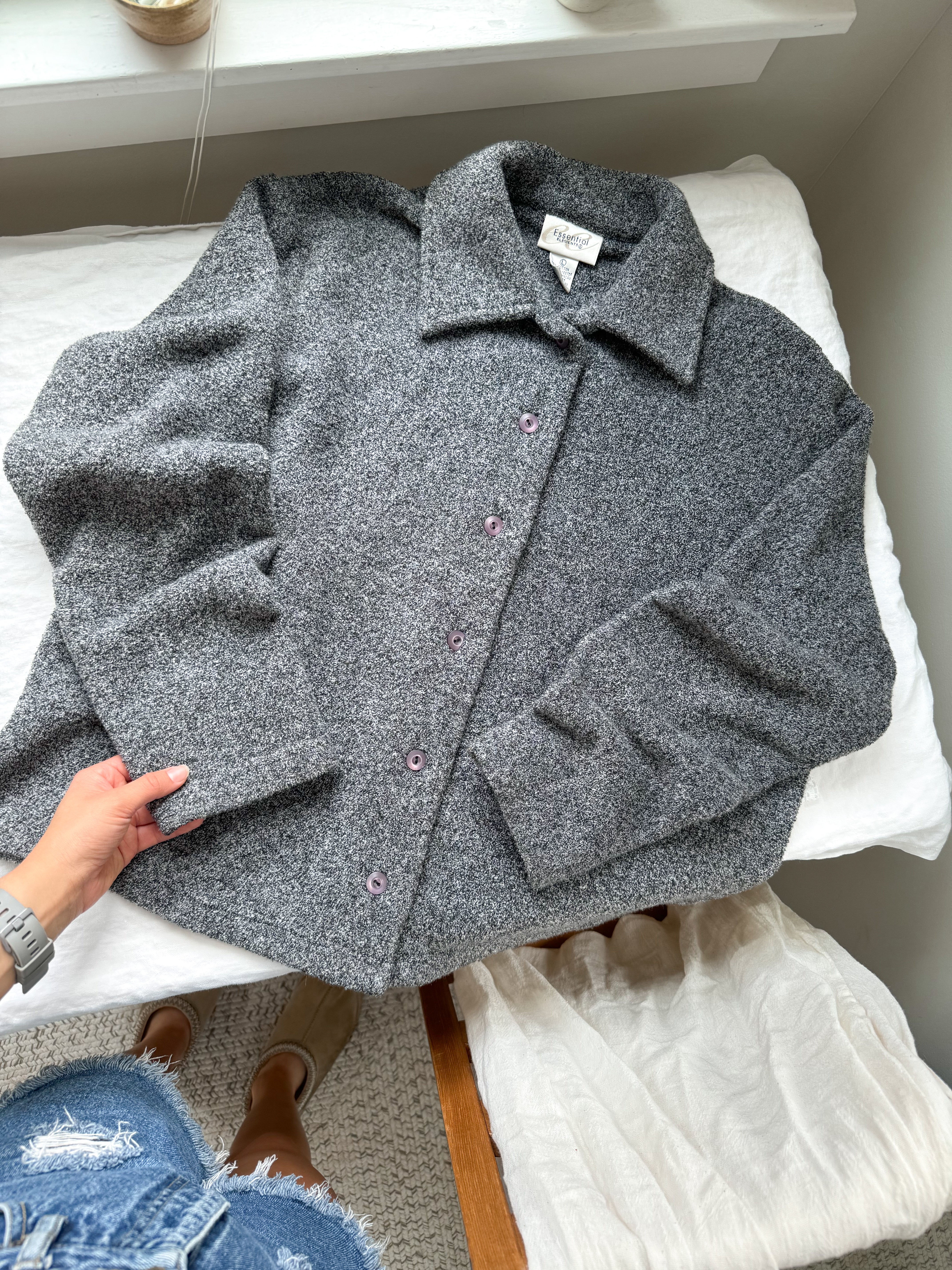 The Charcoal Speckled Shacket (L)