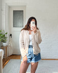 The Almond Button Cardigan (S)