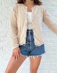 The Almond Button Cardigan (S)