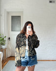 The Floral Cropped Tapestry Jacket (L)