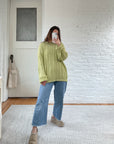 The Lime Cable Knit Sweater (L)