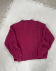 The Chunky Plum Cable Knit (L)