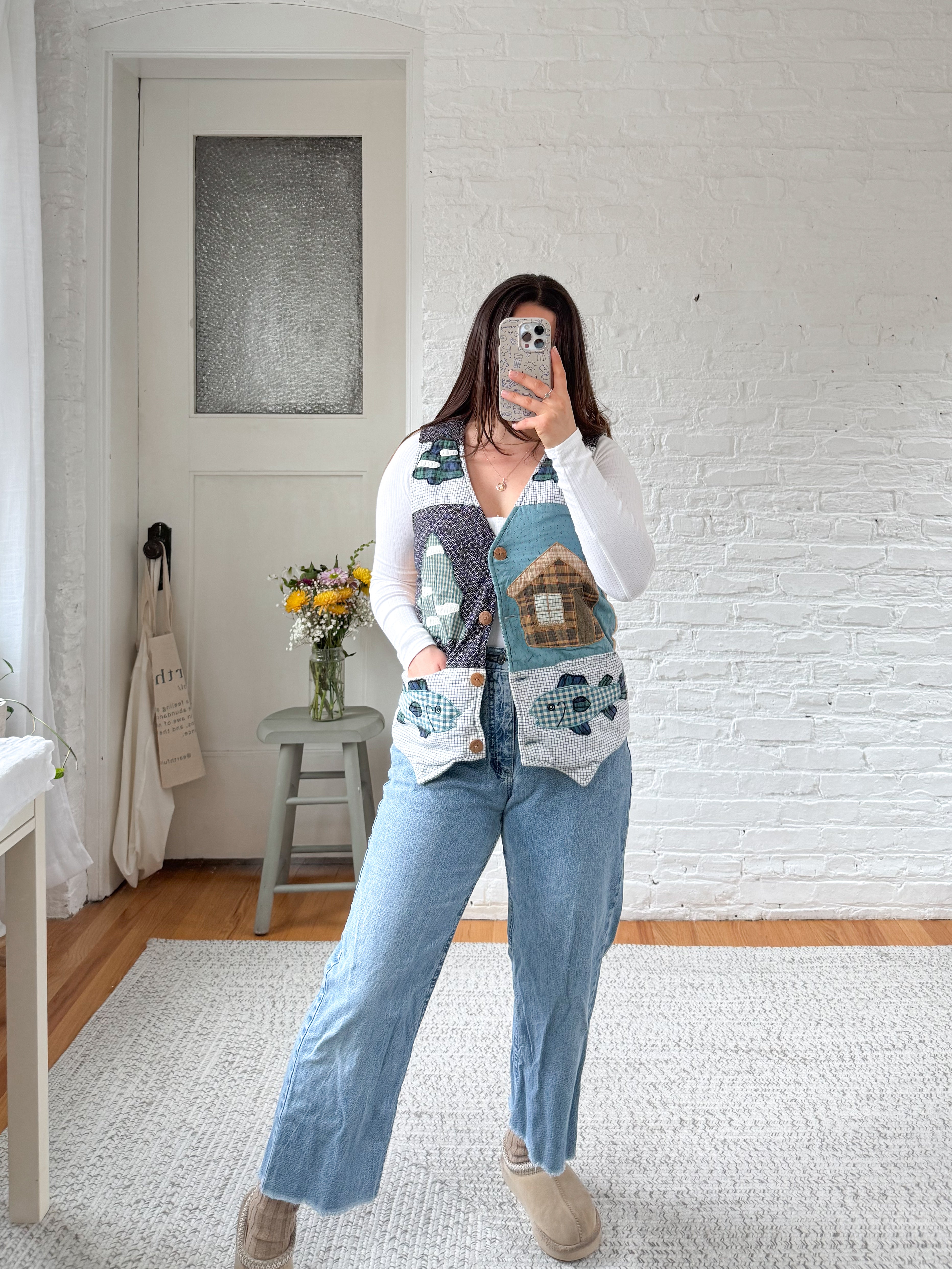 The Reversible Patchwork Cabin Vest (S)