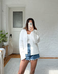 The White Ribbed Cardigan (XL)