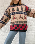 The Reindeer Tapestry Crewneck (L)