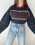 The Navy Festive Fair Isle Sweater (L)