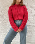 The Red Fisherman Knit (L)