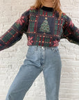 The Festive Patchwork Tapestry Crewneck (L)