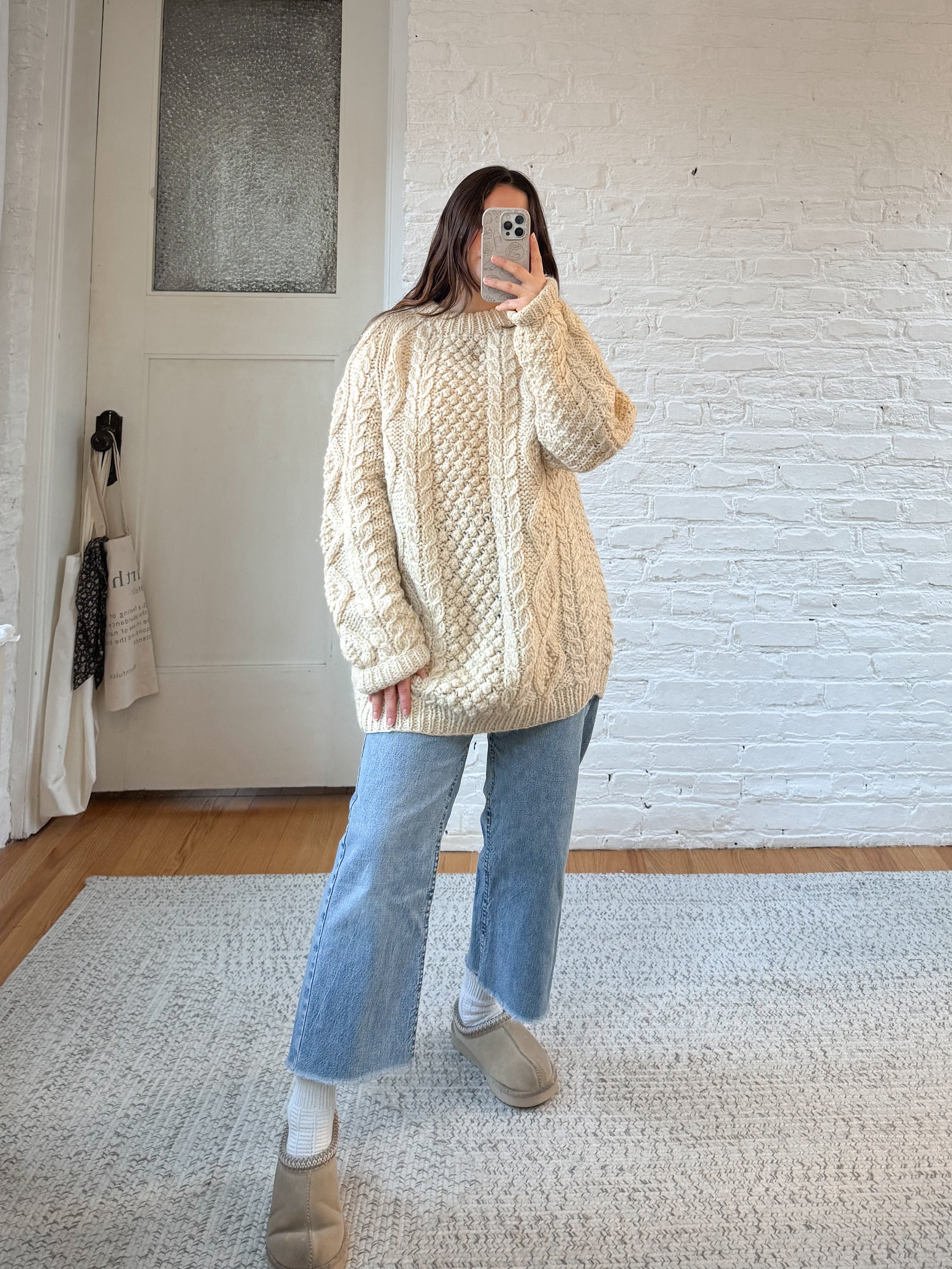 The French Knot Chunky Fisherman Sweater (XL)