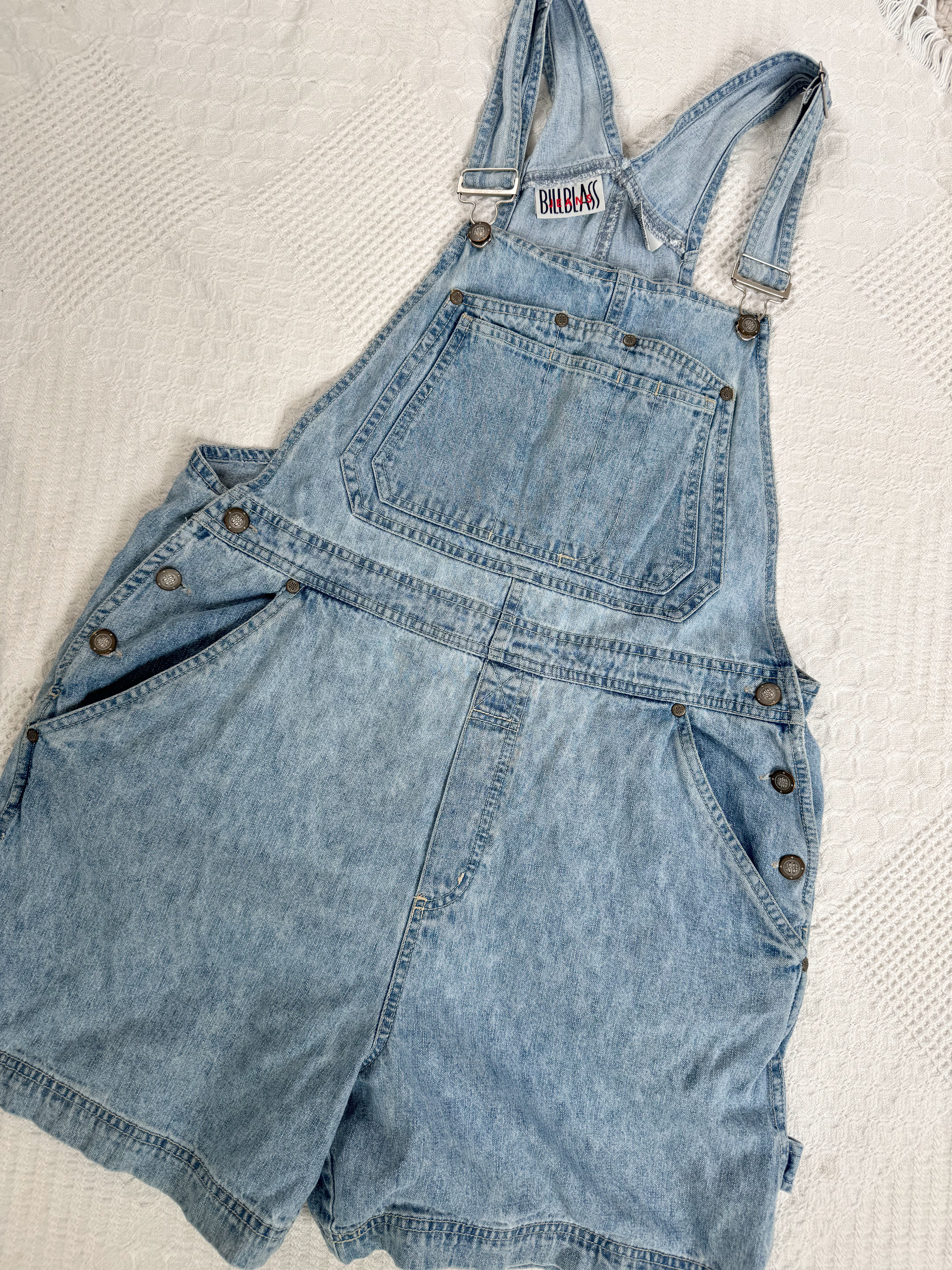 The Light Wash Sky Shortalls (L)
