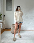 The Cream Checkered Sweater (L)