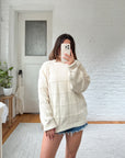 The Cream Checkered Sweater (L)