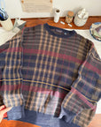 The Houndstooth Plaid Sweater (L)