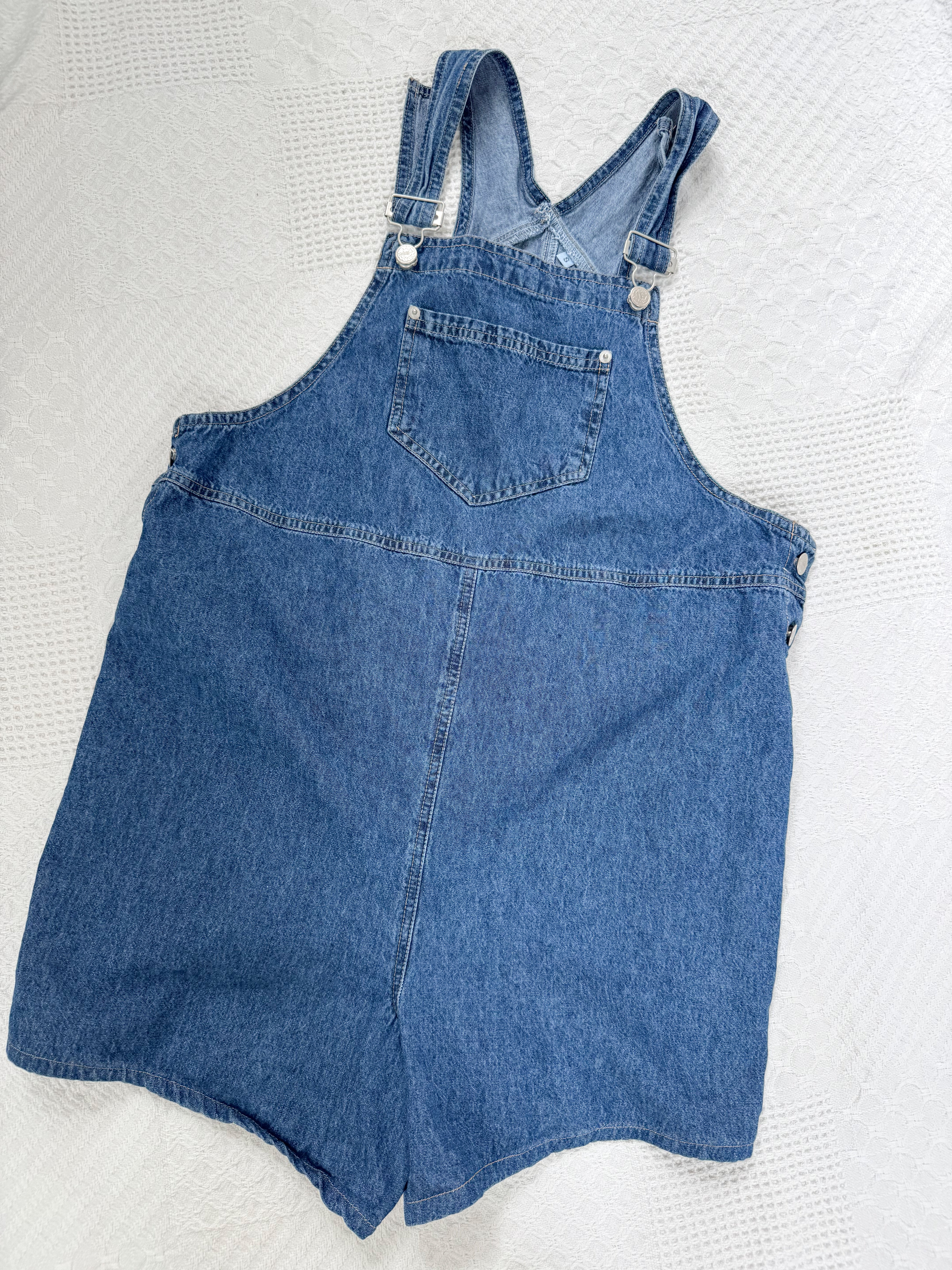 The Solstice Denim Romper (S Maternity)