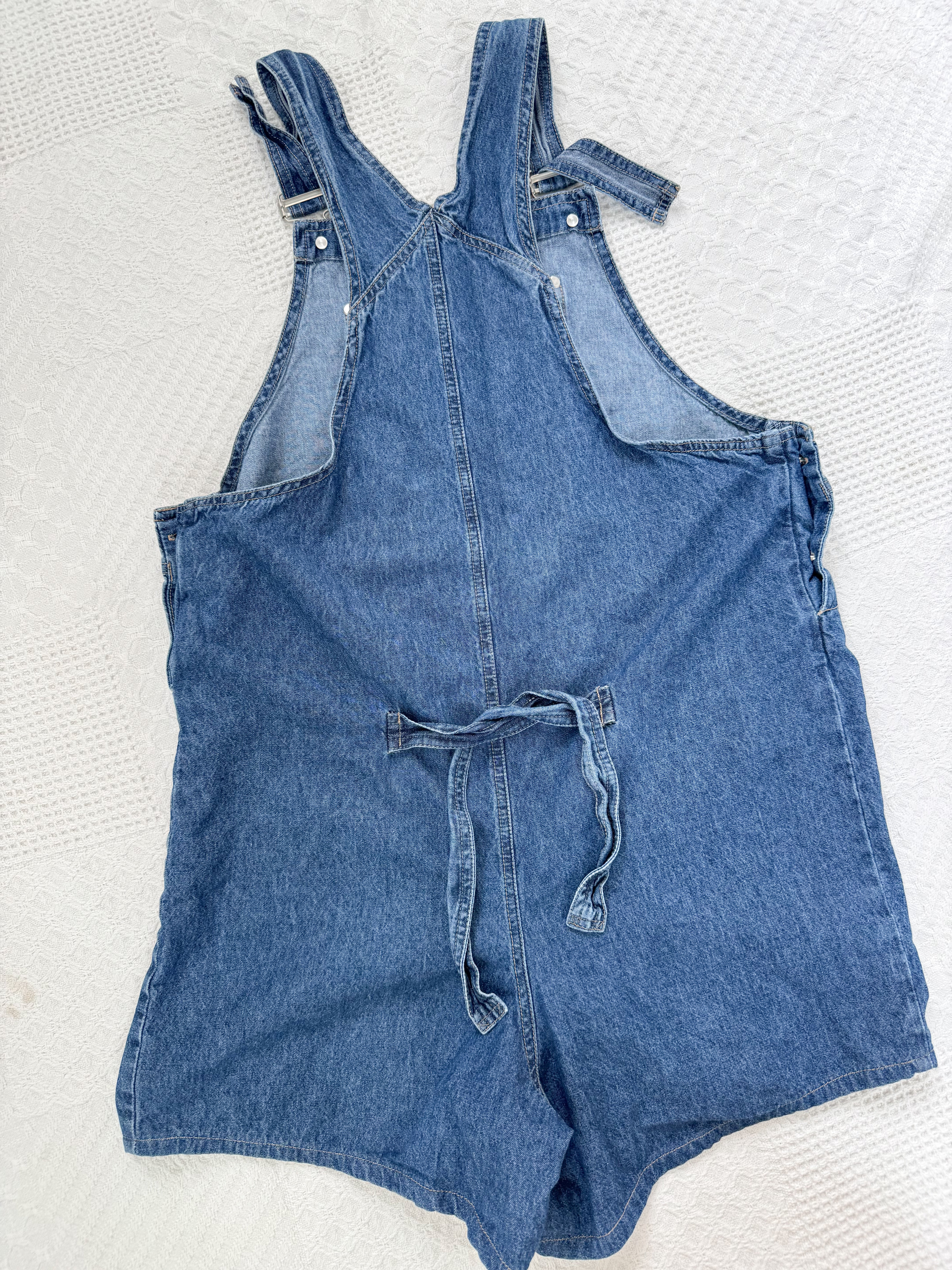 The Solstice Denim Romper (S Maternity)