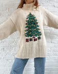 The Cream Christmas Tree Knit (L)