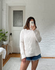 The Cream Cable Knit Sweater (M)