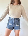 The Oat Ribbed Long Sleeve (XL)